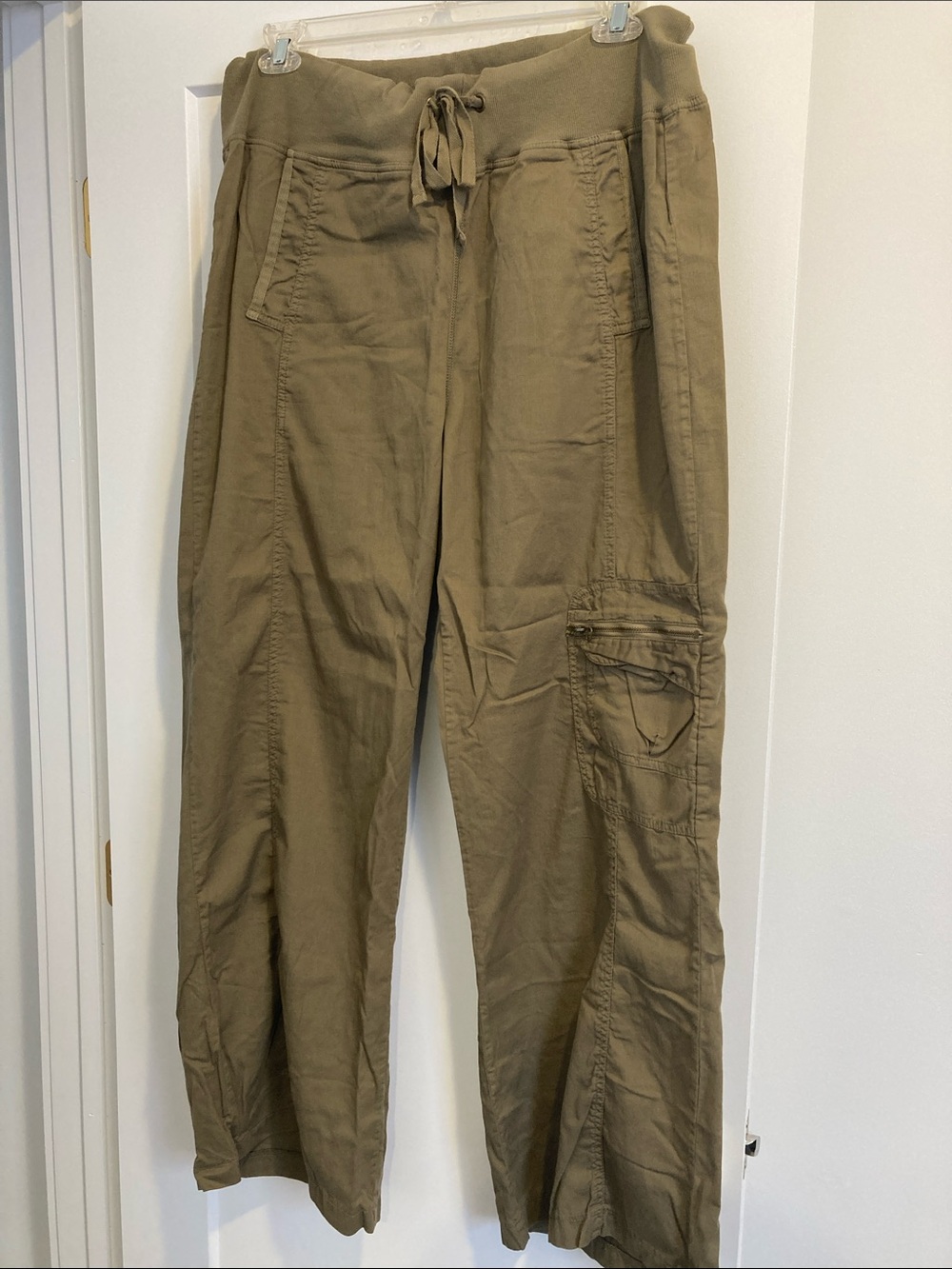 XCVI Olive Drawstring Cargo Pants Plus Size 3X. RARE